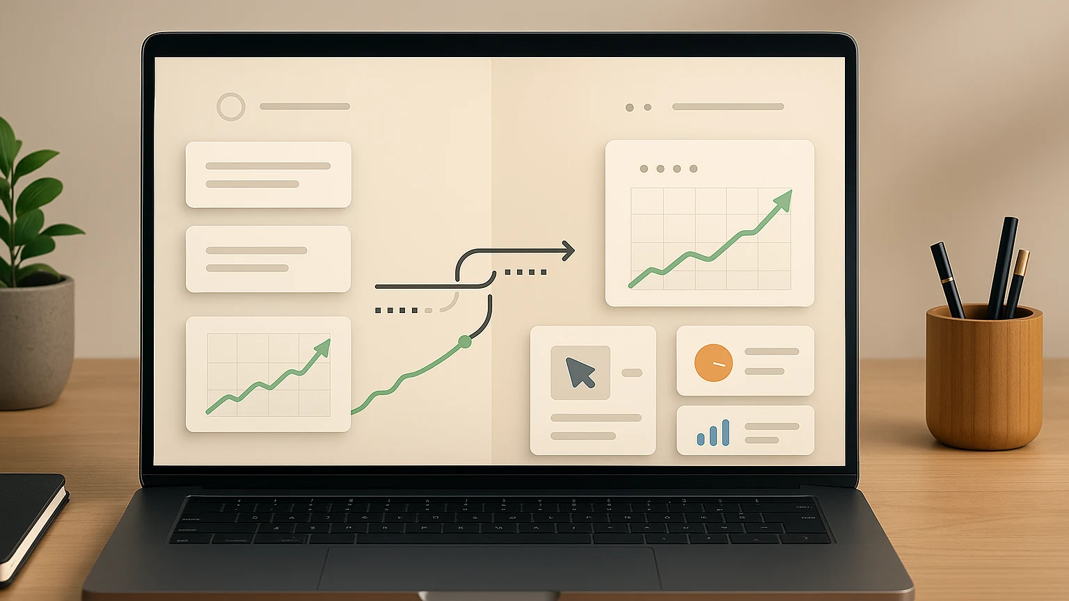 Визуализация на SEO и Google Ads стратегия в общ маркетинг dashboard